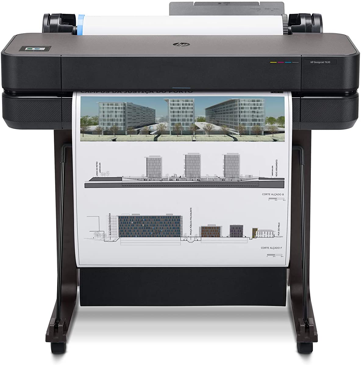 HP DesignJet T630 - Impresora de trazador inalámbrica de gran formato – 24 pulgadas, con alimentador
